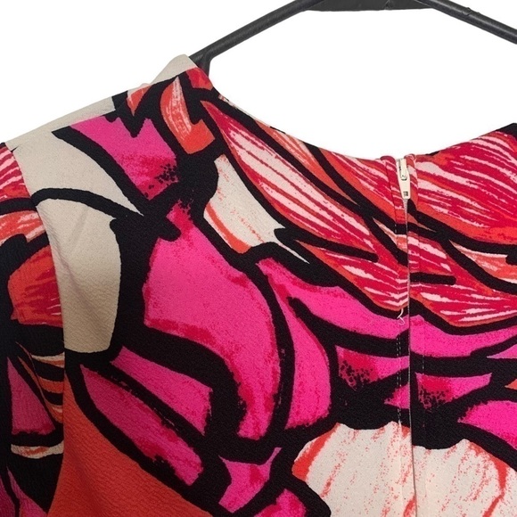 BISOU Bisou Short Sleeve Floral Cutout Midi Dress Size 8 - Picture 8 of 14